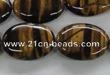 CTE303 15.5 inches 18*25mm oval yellow tiger eye gemstone beads