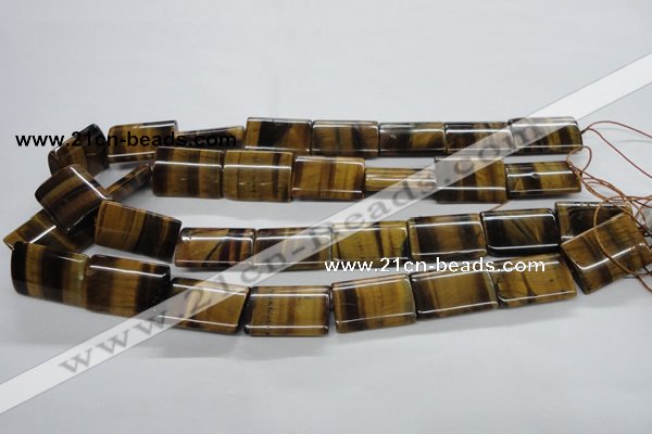 CTE312 15.5 inches 18*25mm flat tube yellow tiger eye gemstone beads