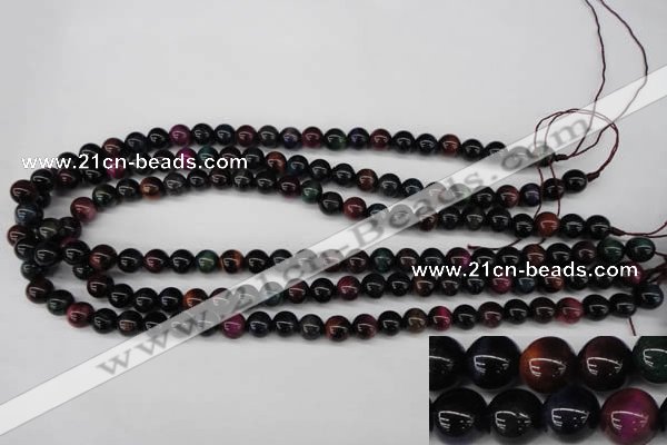 CTE591 15.5 inches 6mm round colorful tiger eye beads wholesale
