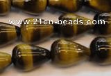 CTE609 15.5 inches 13*18mm teardrop yellow tiger eye beads wholesale