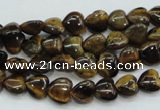 CTE97 15.5 inches 8*8mm heart yellow tiger eye beads wholesale