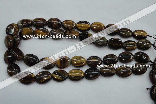 CTE98 15.5 inches 15*20mm oval yellow tiger eye beads wholesale