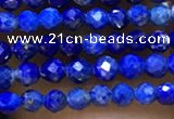 CTG1075 15.5 inches 2mm faceted round tiny lapis lazuli beads