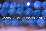 CTG1215 15.5 inches 4mm faceted round tiny apatite gemstone beads
