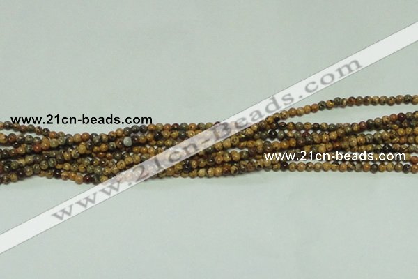 CTG147 15.5 inches 3mm round tiny leopard skin jasper beads wholesale
