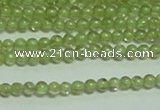 CTG149 15.5 inches 3mm round tiny peridot gemstone beads wholesale