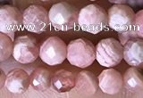 CTG1546 15.5 inches 4mm faceted round rhodochrosite beads wholesale