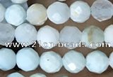 CTG1555 15.5 inches 4mm faceted round Chinese larimar beads