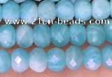 CTG1611 15.5 inches 3*4mm faceted rondelle tiny amazonite beads