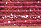 CTG2117 15 inches 2mm faceted round tiny quartz glass beads