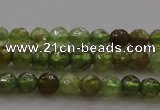 CTG219 15.5 inches 3mm faceted round tiny green garnet beads