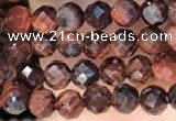 CTG2212 15 inches 2mm,3mm faceted round red tiger eye beads