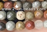 CTG3551 15.5 inches 4mm faceted round imperial jasper beads