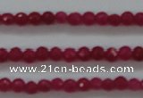 CTG403 15.5 inches 2mm faceted round tiny dyed candy jade beads