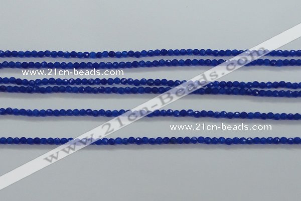 CTG412 15.5 inches 2mm faceted round tiny dyed candy jade beads