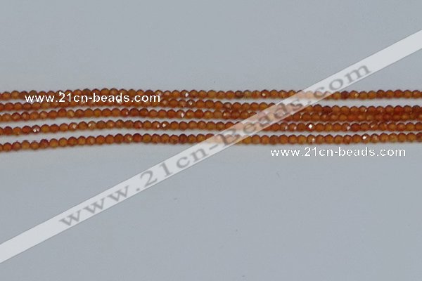 CTG615 15.5 inches 2mm faceted round orange garnet beads