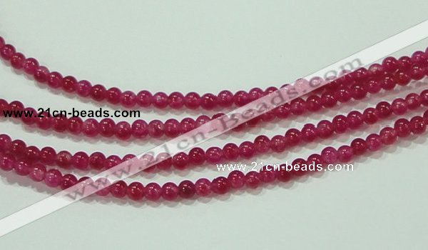 CTG68 15.5 inches 3mm round tiny dyed white jade beads wholesale