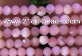 CTG732 15.5 inches 2mm faceted round tiny pink opal beads