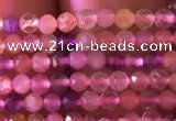 CTG740 15.5 inches 2mm faceted round tiny mixed quartz beads
