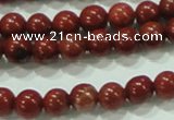 CTG75 15.5 inches 3mm round tiny red brick beads wholesale