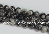 CTJ25 15.5 inches 8mm round black water jasper beads wholesale