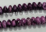 CTJ512 15.5 inches 6*10mm rondelle dyed purple jasper beads wholesale