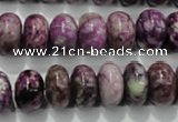 CTJ514 15.5 inches 10*14mm rondelle dyed purple jasper beads wholesale