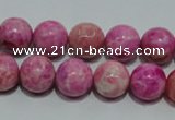 CTJ604 15.5 inches 12mm round dyed fuchsia jasper beads wholesale