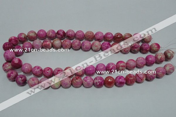 CTJ604 15.5 inches 12mm round dyed fuchsia jasper beads wholesale