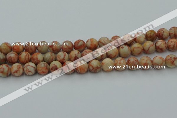 CTJ703 15.5 inches 10mm round red net jasper beads wholesale