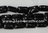 CTO126 15.5 inches 12*16mm rectangle black tourmaline beads