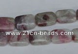 CTO209 15.5 inches 8*12mm rectangle pink tourmaline gemstone beads