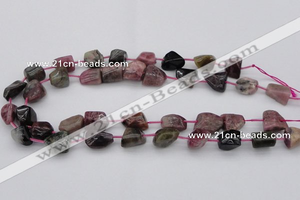 CTO396 15.5 inches 10*12mm - 12*16mm nuggets tourmaline gemstone beads