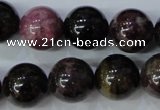 CTO458 15.5 inches 13mm round natural tourmaline gemstone beads