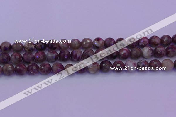 CTO614 15.5 inches 9mm faceted round tourmaline gemstone beads