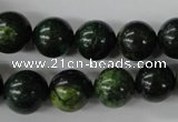 CTP205 15.5 inches 14mm round yellow pine turquoise beads wholesale