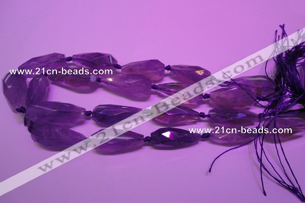 CTR204 14*34mm - 17*40mm faceted teardrop ametrine gemstone beads