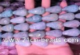 CTR308 15.5 inches 10*25mm faceted teardrop amazonite beads