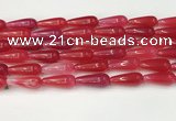 CTR403 15.5 inches 8*20mm teardrop agate beads wholesale