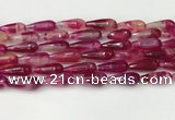 CTR440 15.5 inches 8*20mm faceted teardrop agate beads wholesale