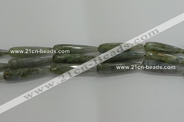 CTR65 15.5 inches 10*40mm faceted teardrop labradorite beads