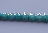 CTU02 15.5 inches 6mm round blue turquoise strand beads Wholesale