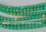 CTU1160 15.5 inches 4mm round synthetic turquoise beads wholesale