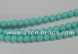 CTU1380 15.5 inches 4mm round synthetic turquoise beads