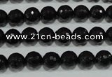 CTU1483 15.5 inches 8mm faceted round synthetic turquoise beads