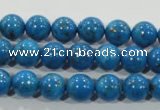 CTU1624 15.5 inches 12mm round synthetic turquoise beads