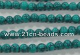 CTU1672 15.5 inches 6mm round synthetic turquoise beads