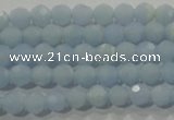CTU1741 15.5 inches 4mm faceted round synthetic turquoise beads