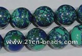 CTU1818 15.5 inches 18mm round synthetic turquoise beads