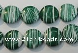 CTU2053 15.5 inches 14mm flat round synthetic turquoise beads